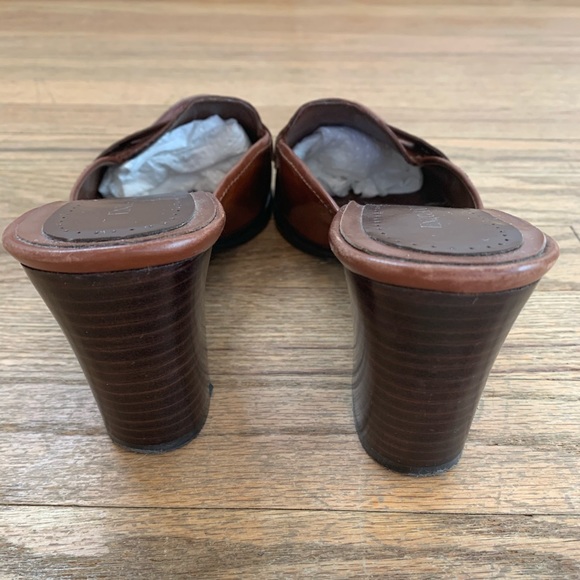 🌟ENZO ANGIOLINI LEATHER STACKED HEEL LOAFERS - Picture 4 of 6